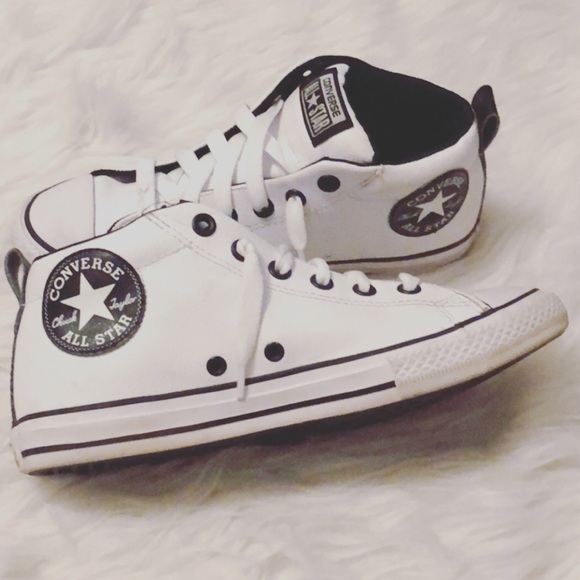 white converse black trim